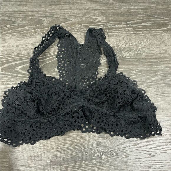 Altar’d State black racerback lace crochet bralette - Picture 1 of 5